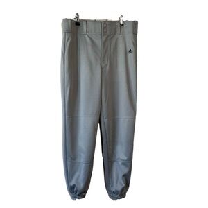 Adidas Aeroready Baseball Pants Grey Boys Large Open Hem Double Knee Girdle